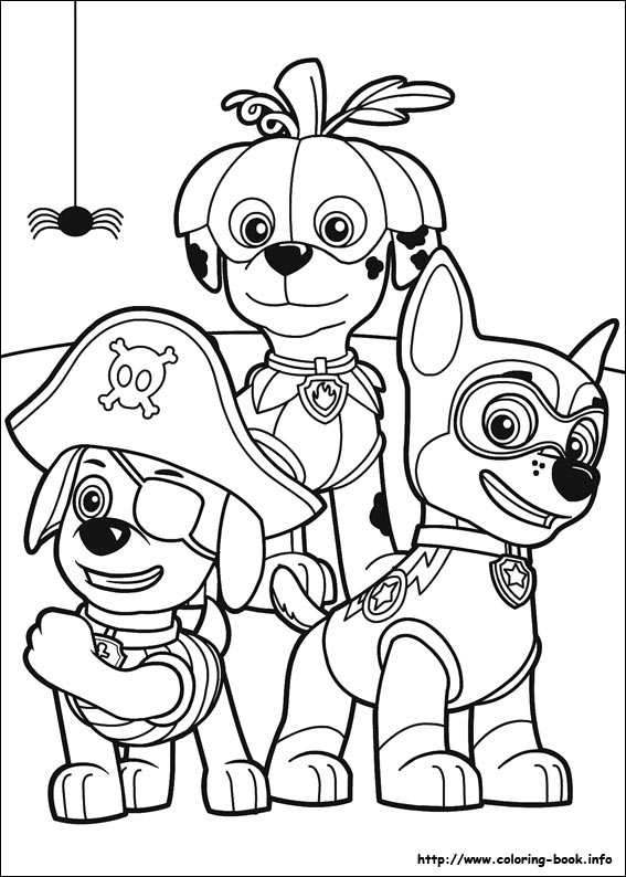 Plansa de colorat cu Paw Patrol 25 18